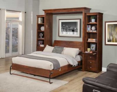 Florence Murphy Wall Bed Open with Bed - Wallbeds n More Scottsdale