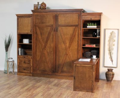 Keystone Wallbed with Piers and Side Desk - Wallbeds n More Scottsdale