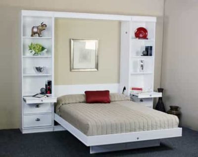 Barrington Table Bed in White Open - Wallbeds n More Scottsdale