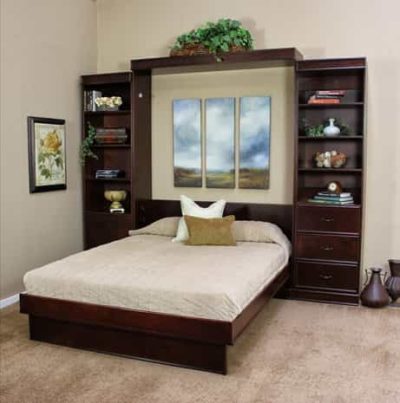 Portola Wall Bed Open with Side Piers - Wallbeds n More Scottsdale