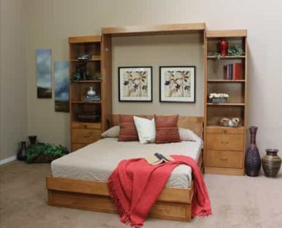 Tahoe Murphy Wall Bed with Piers Open - Wallbeds n More Scottsdale