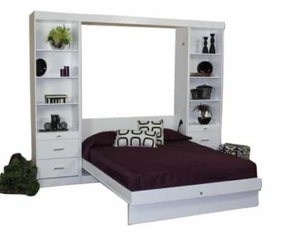Euro Wall Bed White Open - Wallbeds n More Scottsdale