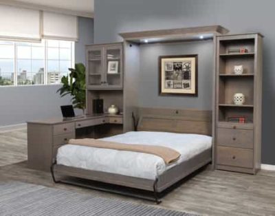 Oxford Wall Bed Open with Lights - Wallbeds n More Scottsdale