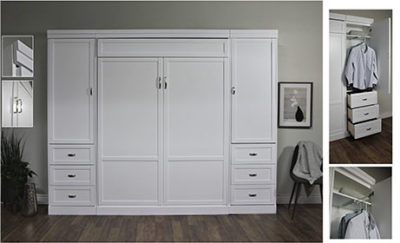 Ryland White Murphy Wall Bed with Piers - Wallbeds n More Scottsdale